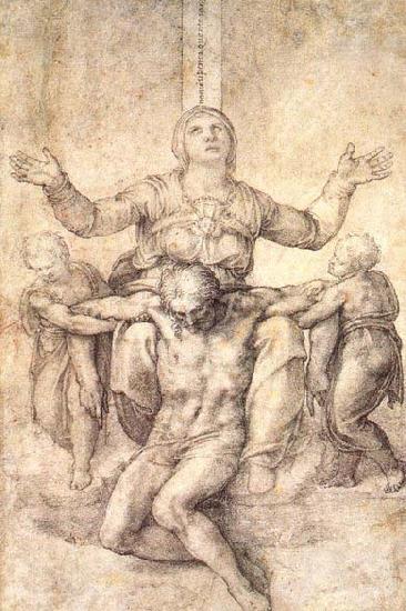 Michelangelo Buonarroti Study for the Colonna Piet Spain oil painting art
